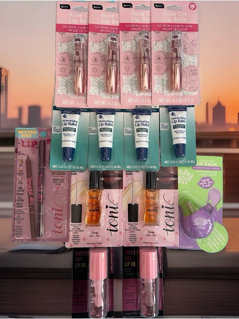 Lot 14 pieces lip glosses balms liner